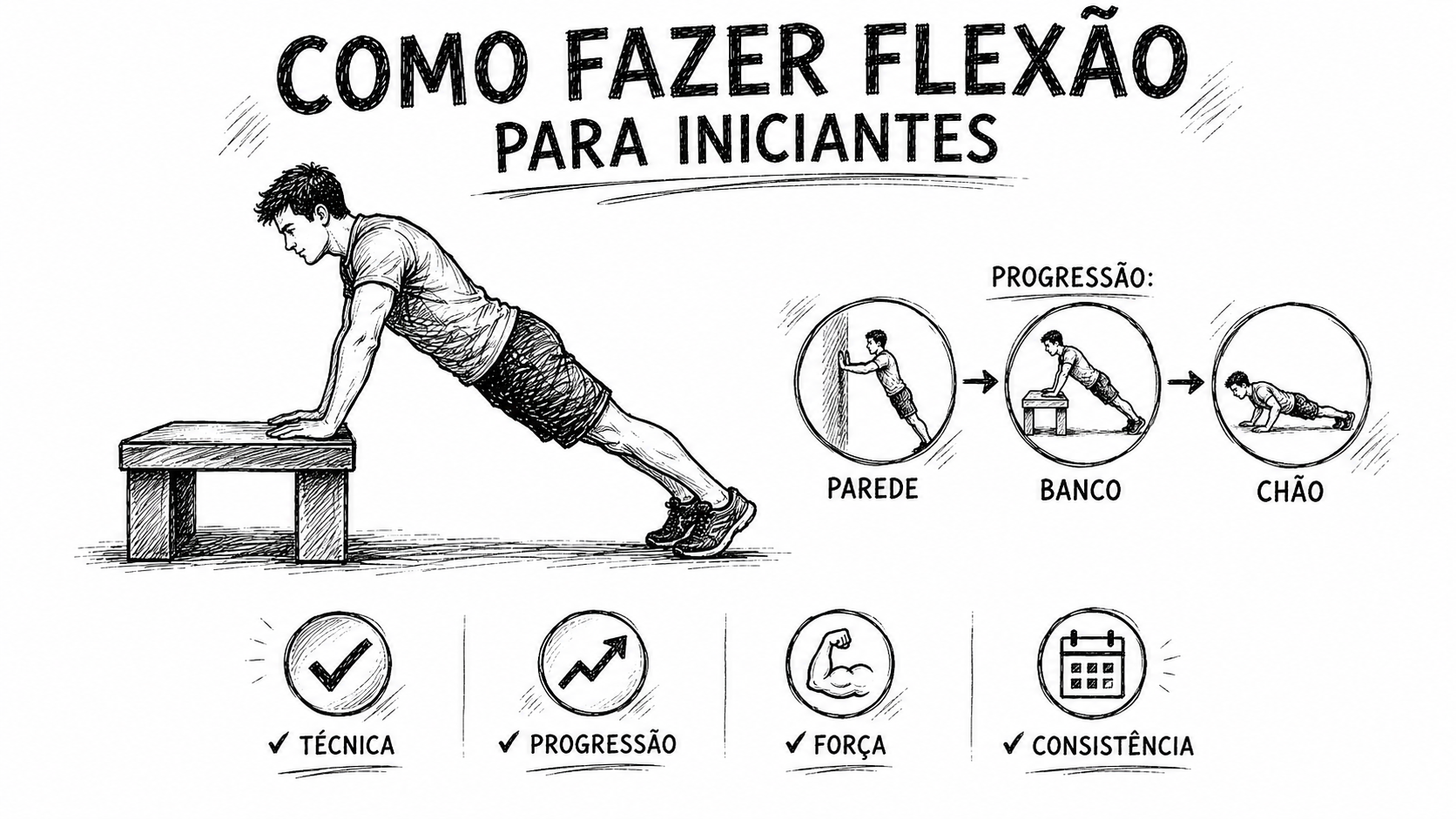 como fazer flexão para iniciantes